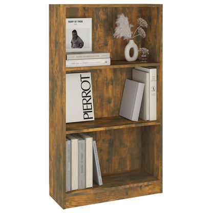 Book Cabinet Smoked Oak 60x24x109 cm Engineered Wood