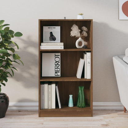 Book Cabinet Brown Oak 60x24x109 cm Engineered Wood