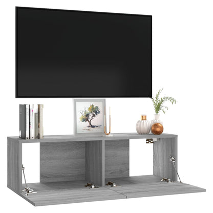 TV Wall Cabinet Grey Sonoma 100x30x30 cm Engineered Wood