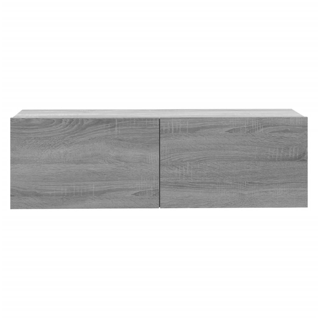 TV Wall Cabinet Grey Sonoma 100x30x30 cm Engineered Wood