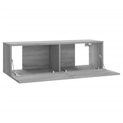 TV Wall Cabinet Grey Sonoma 100x30x30 cm Engineered Wood