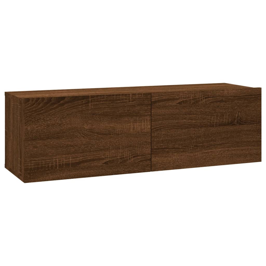 TV Wall Cabinet Brown Oak 100x30x30 cm Engineered Wood