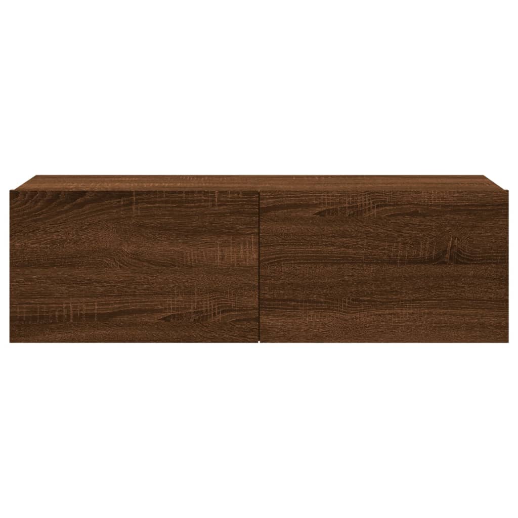 TV Wall Cabinet Brown Oak 100x30x30 cm Engineered Wood