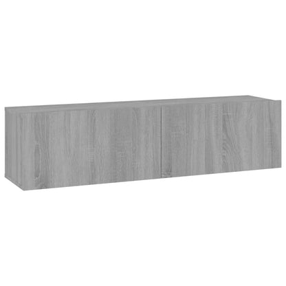 TV Wall Cabinet Grey Sonoma 120x30x30 cm Engineered Wood