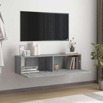 TV Wall Cabinet Grey Sonoma 120x30x30 cm Engineered Wood