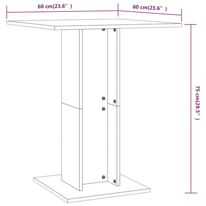 Bistro Table Grey Sonoma 60x60x75 cm Engineered Wood