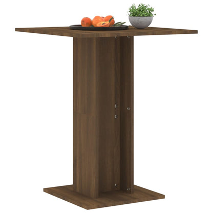 Bistro Table Brown Oak 60x60x75 cm Engineered Wood