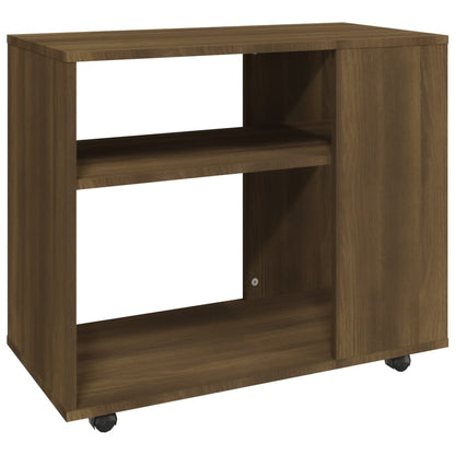 Side Table Brown Oak 70x35x55 cm Engineered Wood