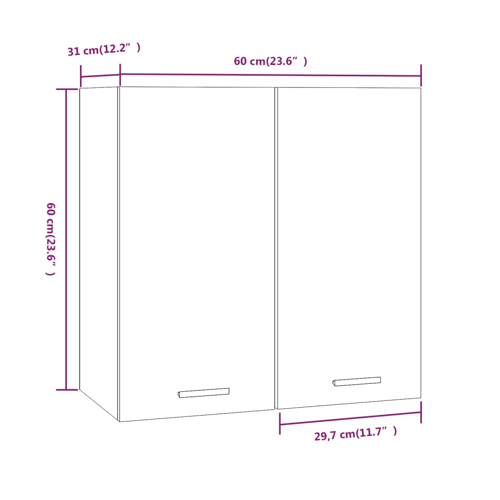 Hanging Cabinet Grey Sonoma Engineered Wood