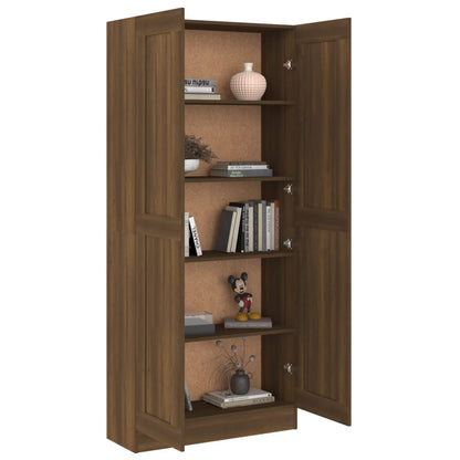 Book Cabinet Brown Oak 82.5x30.5x185.5 cm Engineered Wood