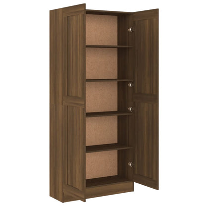 Book Cabinet Brown Oak 82.5x30.5x185.5 cm Engineered Wood