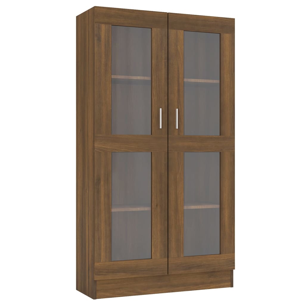 Vitrine Cabinet Brown Oak 82.5x30.5x150 cm Engineered Wood