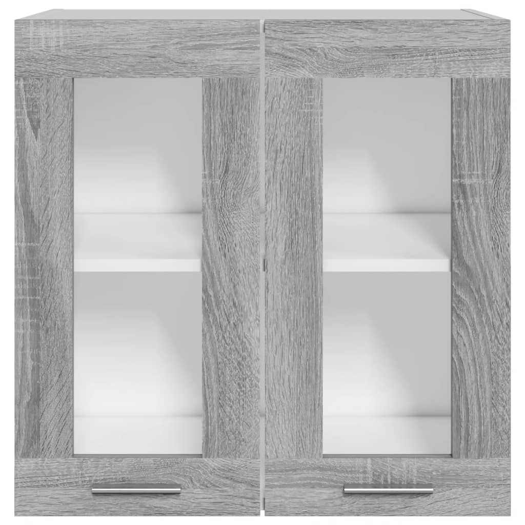 Hanging Glass Cabinet Grey Sonoma 60x31x60 cm Engineered Wood