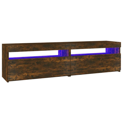 TV Cabinet with LED Lights 2 pcs Smoked Oak 75x35x40 cm