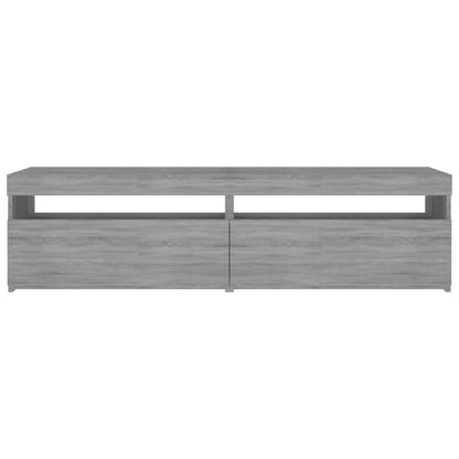 TV Cabinet with LED Lights 2 pcs Grey Sonoma 75x35x40 cm