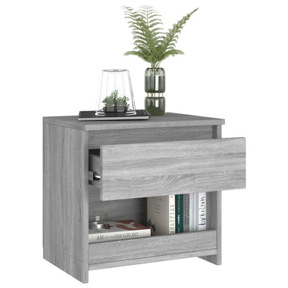 Bedside Cabinet Grey Sonoma 40x30x39 cm Engineered Wood