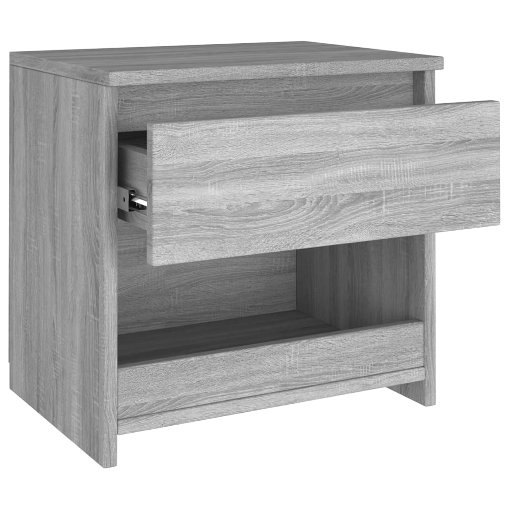 Bedside Cabinet Grey Sonoma 40x30x39 cm Engineered Wood