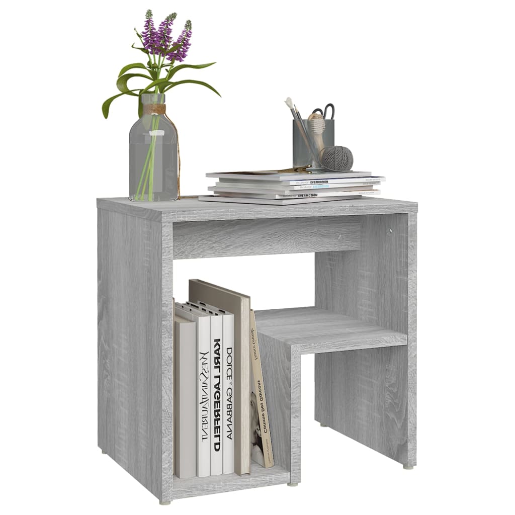 Bed Cabinet Grey Sonoma 40x30x40 cm Engineered Wood