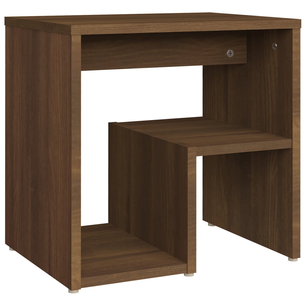 Bed Cabinet Brown Oak 40x30x40 cm Engineered Wood