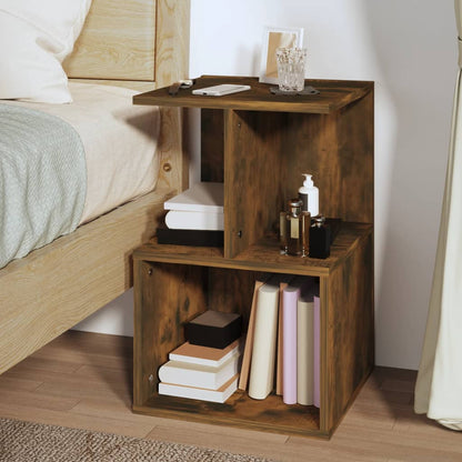 Bedside Cabinet Smoked Oak 35x35x55 cm Engineered Wood