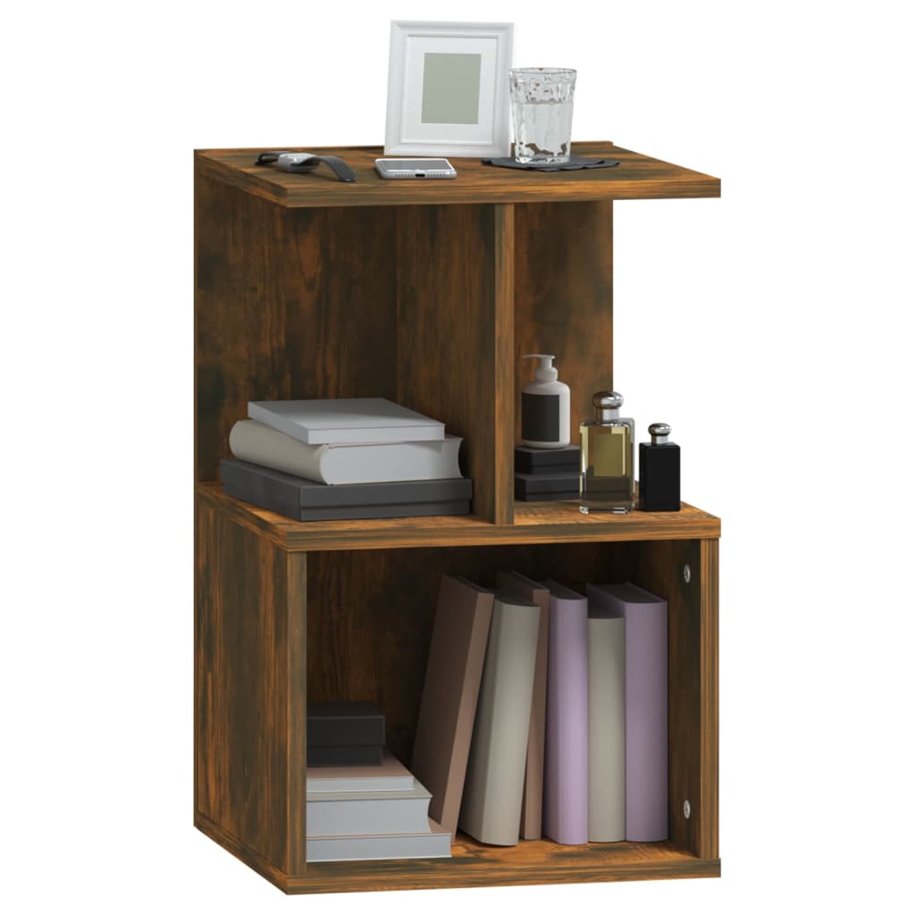 Bedside Cabinet Smoked Oak 35x35x55 cm Engineered Wood