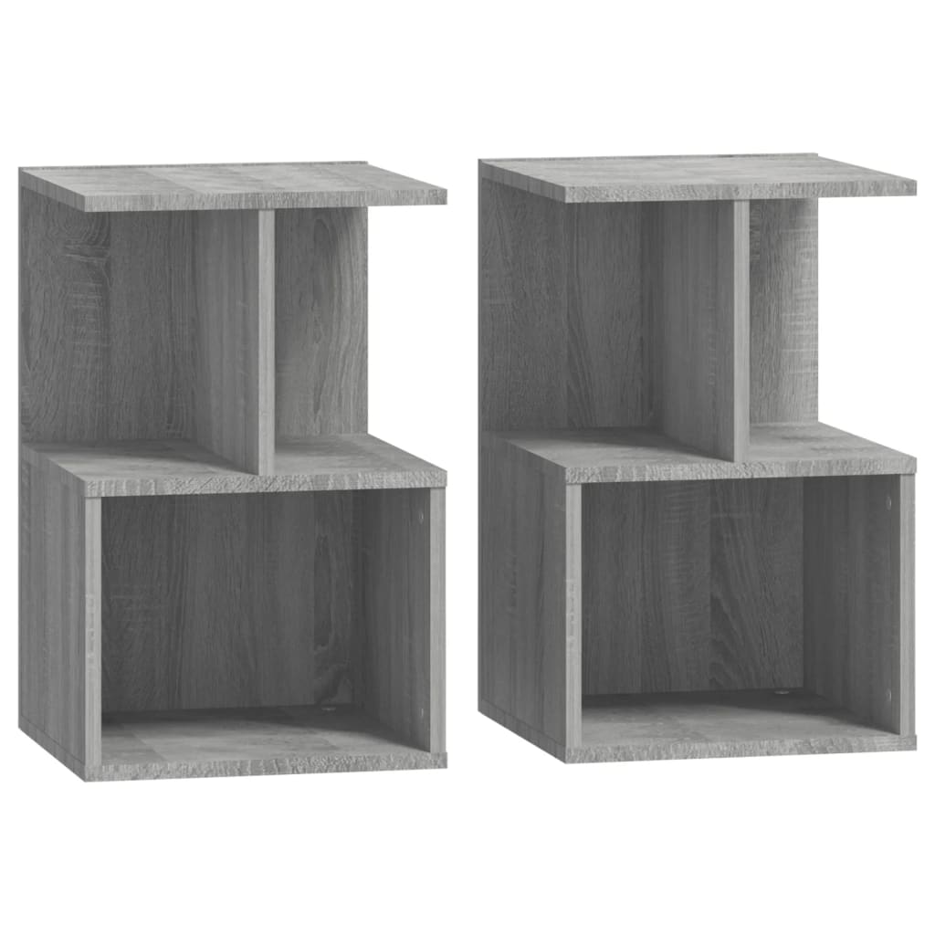 Bedside Cabinets 2 pcs Grey Sonoma 35x35x55 cm Engineered Wood