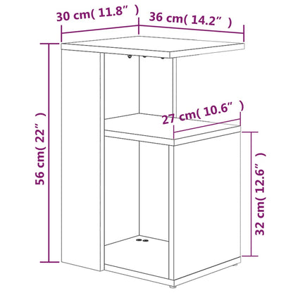 Side Table Grey Sonoma 36x30x56 cm Engineered Wood