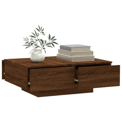 Coffee Table Brown Oak 90x60x31 cm Engineered Wood