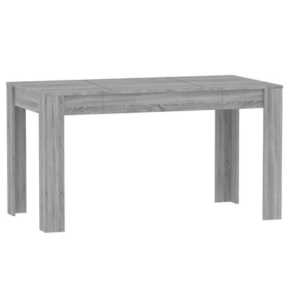 Dining Table Grey Sonoma 140x74.5x76 cm Engineered Wood