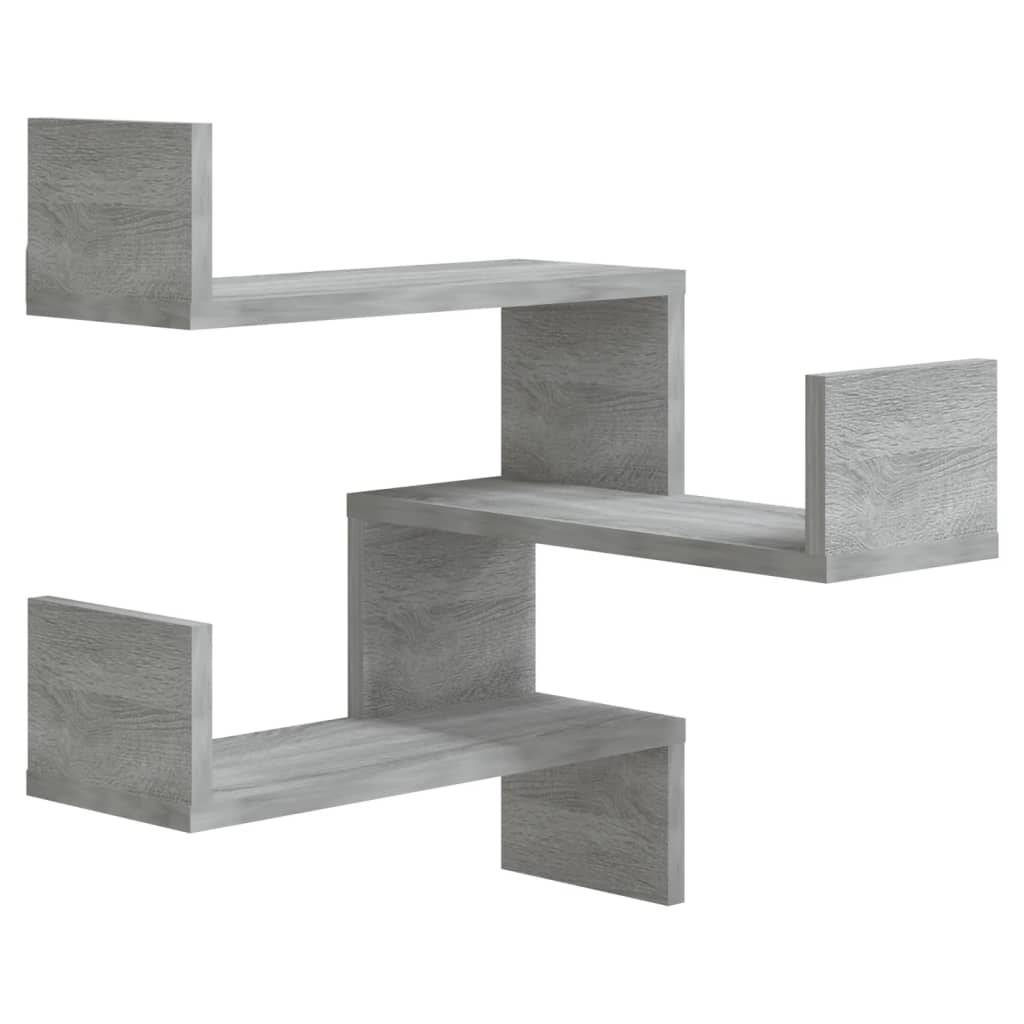Wall Corner Shelf Grey Sonoma 40x40x50 cm Engineered Wood