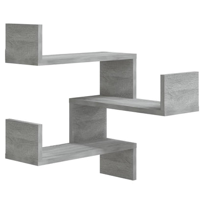 Wall Corner Shelf Grey Sonoma 40x40x50 cm Engineered Wood