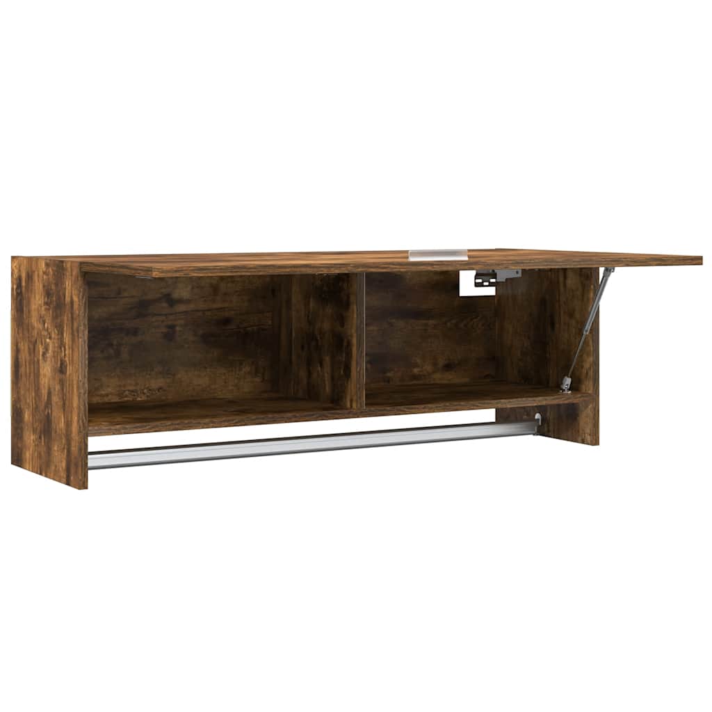 Wardrobe Smoked Oak 100x32.5x35 cm Engineered Wood