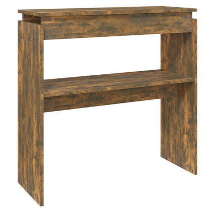 Console Table Smoked Oak 80x30x80 cm Engineered Wood