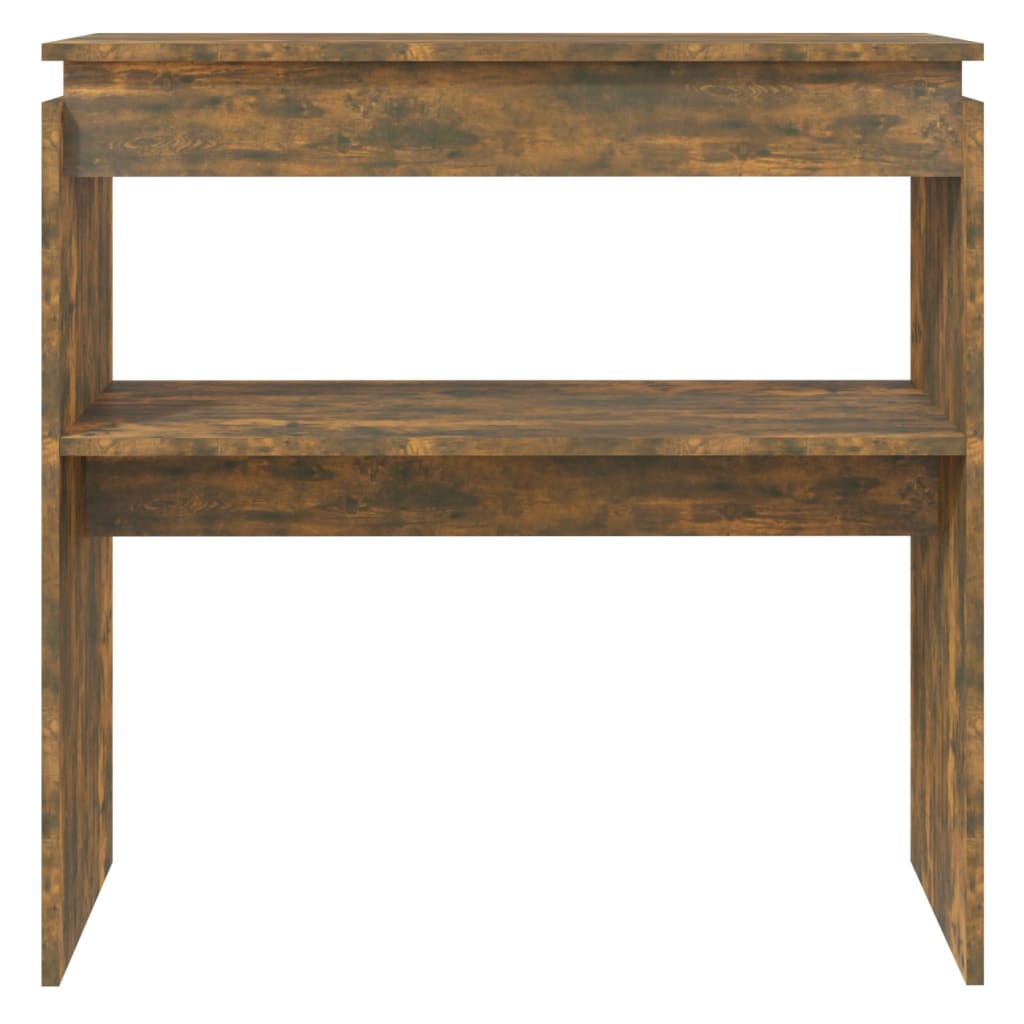 Console Table Smoked Oak 80x30x80 cm Engineered Wood