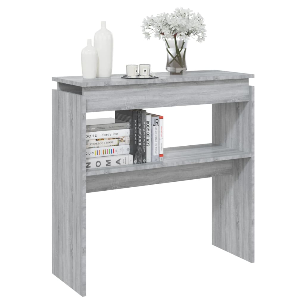 Console Table Grey Sonoma 80x30x80 cm Engineered Wood