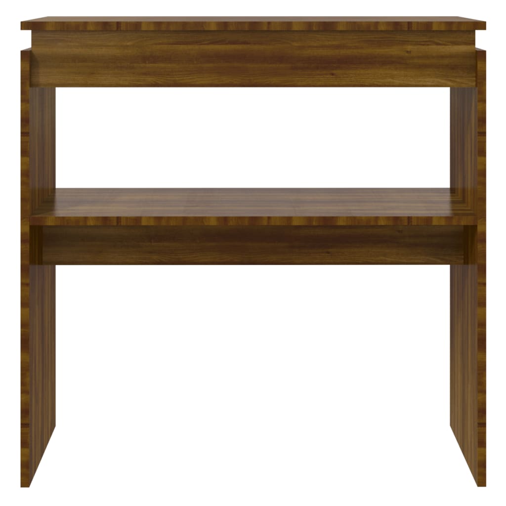 Console Table Brown Oak 80x30x80 cm Engineered Wood