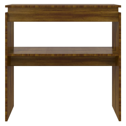 Console Table Brown Oak 80x30x80 cm Engineered Wood