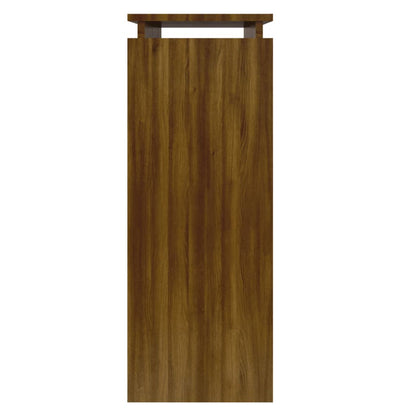 Console Table Brown Oak 80x30x80 cm Engineered Wood