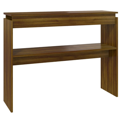 Console Table Brown Oak 102x30x80 cm Engineered Wood