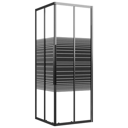 Stripe Shower Cabin ESG 70x70x180 cm Black