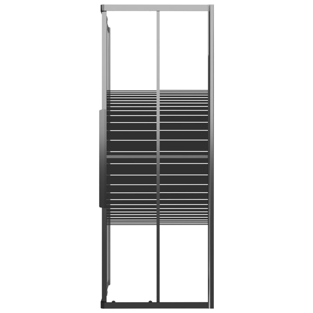 Stripe Shower Cabin ESG 80x70x180 cm Black