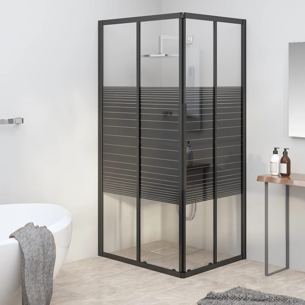 Stripe Shower Cabin ESG 80x70x180 cm Black