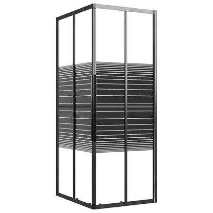 Stripe Shower Cabin ESG 90x70x180 cm Black