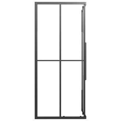 Shower Cabin Half Frosted ESG 90x70x180 cm Black