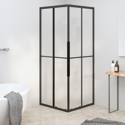 Shower Cabin Frosted ESG 70x70x180 cm Black