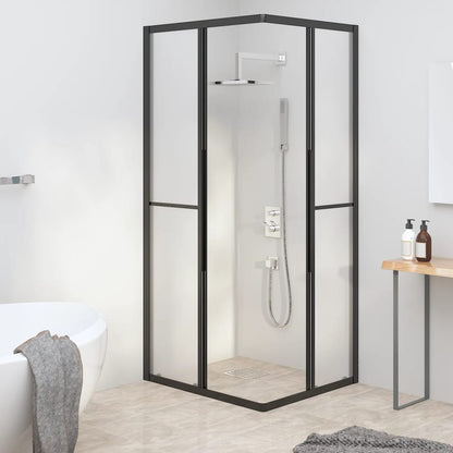 Shower Cabin Frosted ESG 80x70x180 cm Black