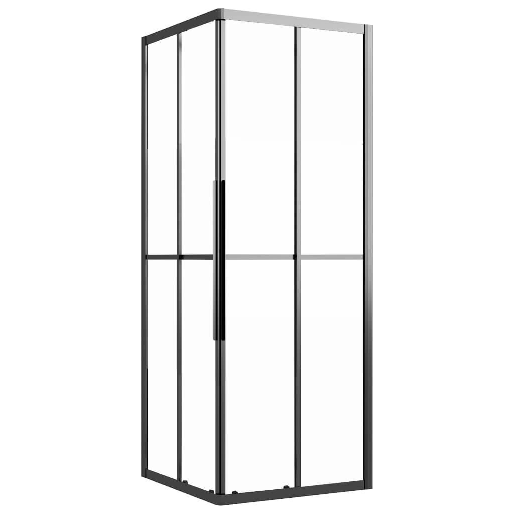 Shower Cabin Frosted ESG 80x80x180 cm Black