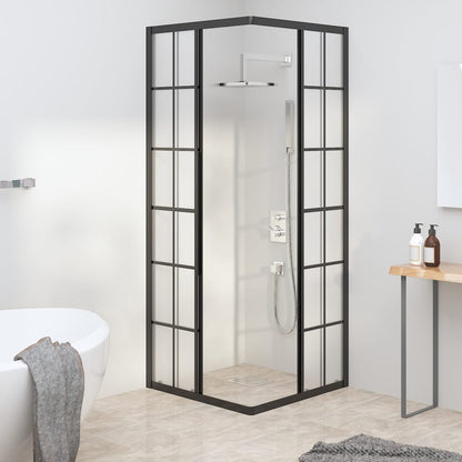 Shower Cabin Frosted ESG 70x70x180 cm Black