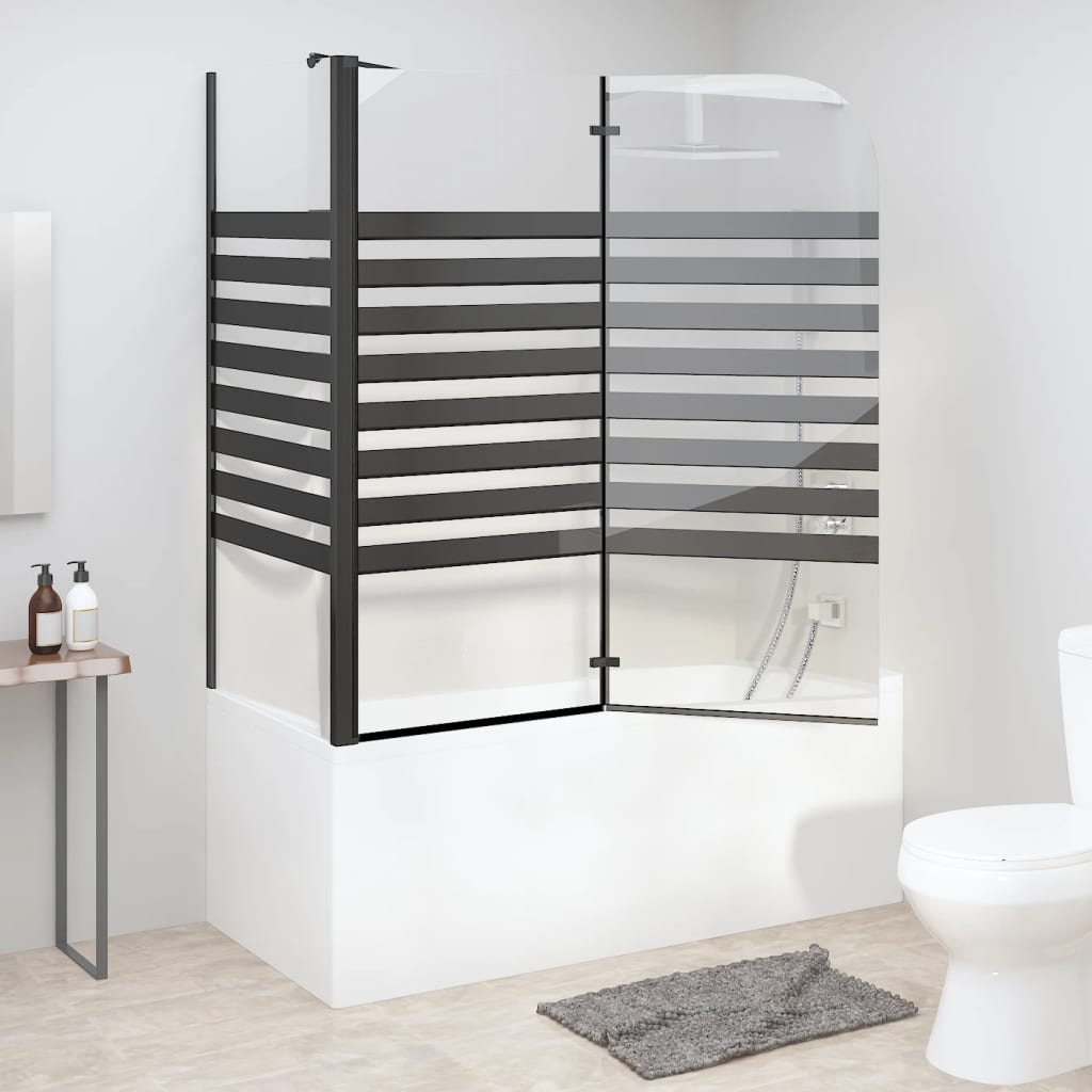 Stripe Bath Enclosure 120x68x130 cm Tempered Glass