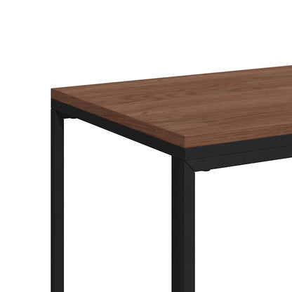 Side Table with Wheels Black 40x30x63.5 cm Engineered Wood